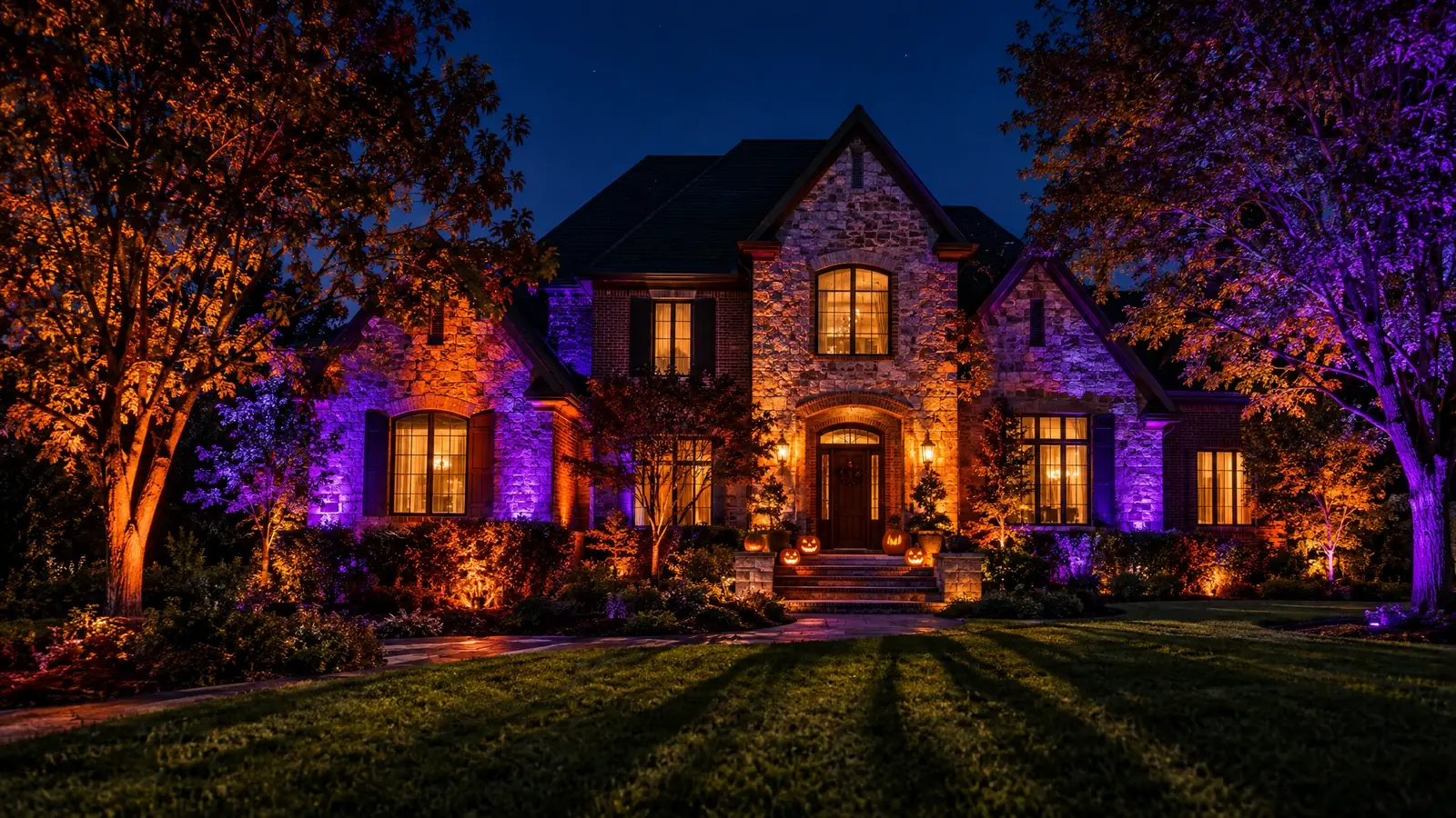 Game-Day & Seasonal Color Lighting lighting example