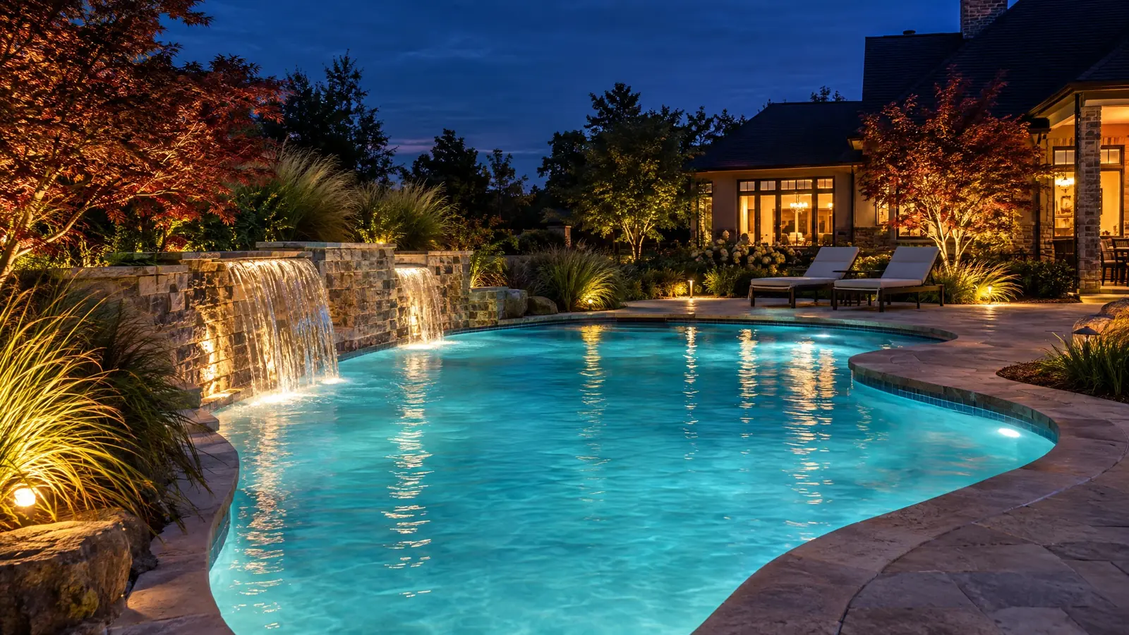 Pool & Water Feature Lighting by Music City Exterior Lighting