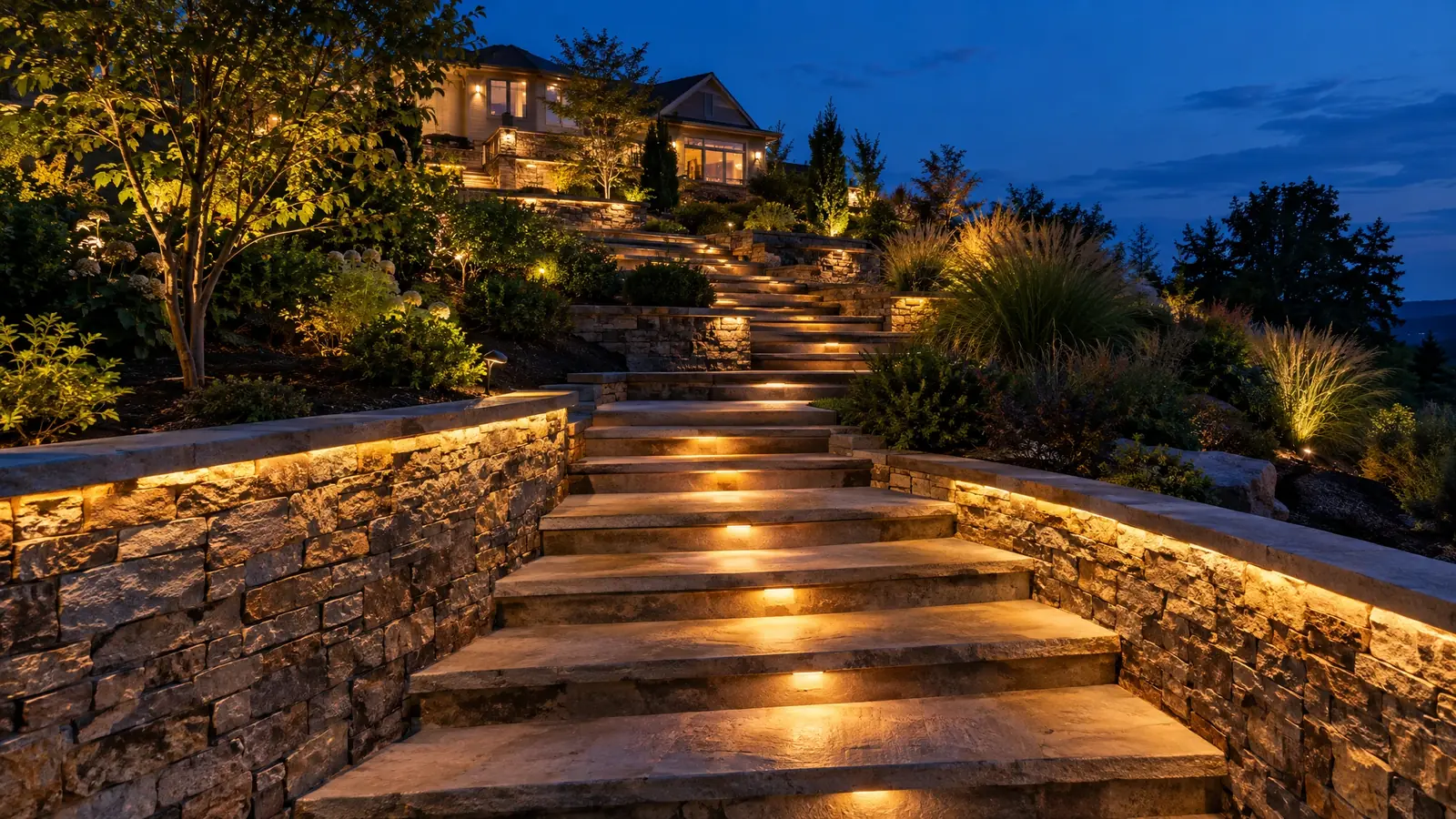 Retaining Wall & Step Lighting
